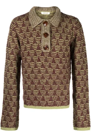 Namacheko Gestricktes Poloshirt mit Jacquardmuster