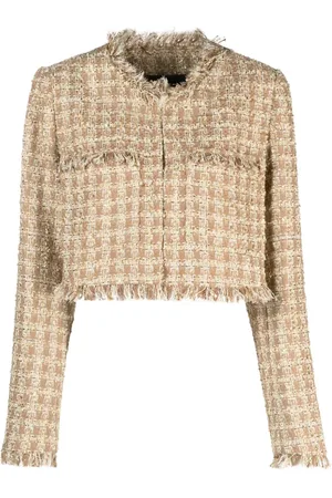 Twin-Set Bouclé-Jacke im Cropped-Design