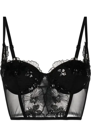 FLEUR DU MAL Sequin Violet Bustier mit Pailletten