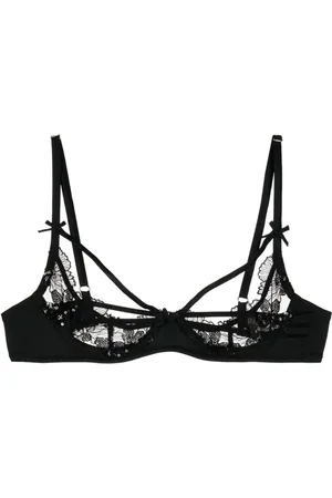 FLEUR DU MAL Sequin Violet BH mit Blumenspitze