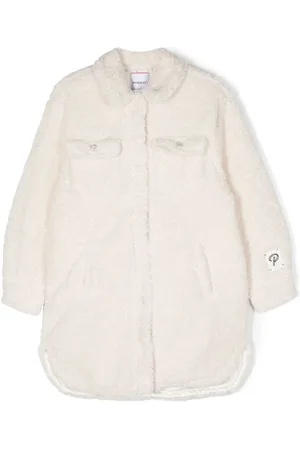 Pinko Mantel aus Faux Fur mit Taschen