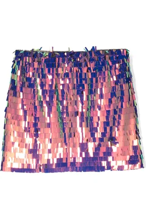 DOUUOD KIDS Semi-transparenter Rock mit Pailletten