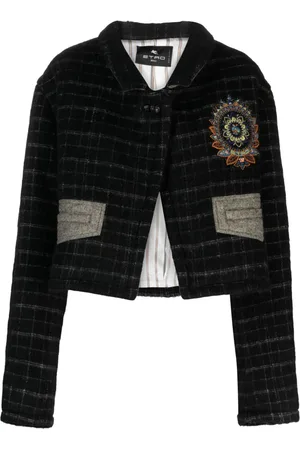 Etro Cropped-Jacke mit Karomuster