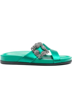 Manolo Blahnik Sandalen mit Kristallen