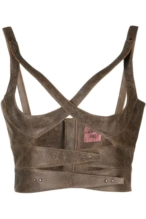 Jean Paul Gaultier X KNWLS Bustier-Top aus Leder