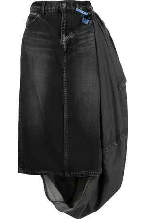 Maison Mihara Yasuhiro Ausgeblichener Jeansrock
