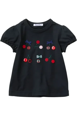Familiar T-Shirt mit Kirschen-Applikation