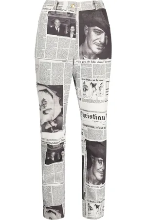 Dior 2000 Jeans mit Zeitungsprint