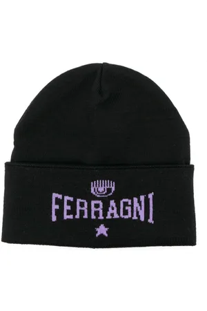 Chiara Ferragni Intarsien-Mütze mit Logo