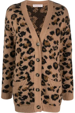 VALENTINO GARAVANI Intarsien-Cardigan mit V-Ausschnitt