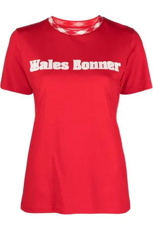 WALES BONNER Original T-Shirt mit Logo-Applikation