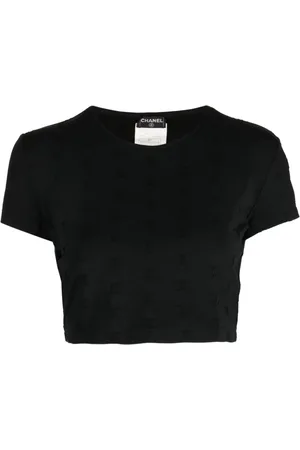 CHANEL 1997 T-Shirt mit Logo-Stickerei