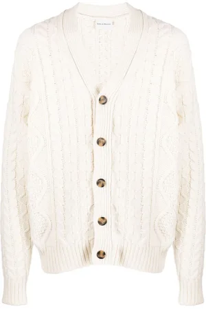 Drôle de Monsieur Merino-Cardigan mit Zopfmuster