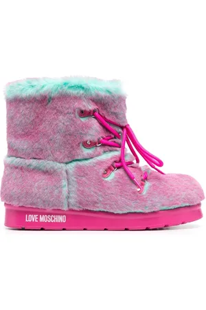 Moschino Zweifarbiger Mantel aus Faux Fur