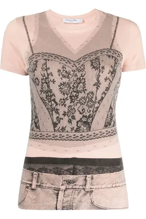 Dior 2006 T-Shirt mit Trompe-l