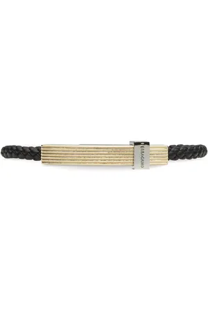 Salvatore Ferragamo Geflochtenes Armband mit Logo-Gravur