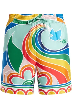 Casablanca Le Pouvoir des Fleurs Shorts aus Seide