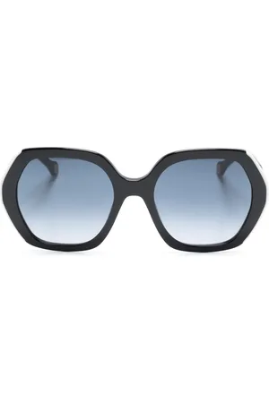 Carolina Herrera Sonnenbrille im Oversized-Look mit Farbverlauf