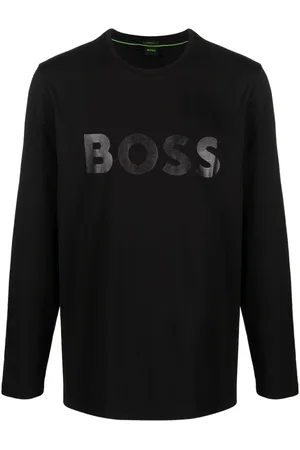 HUGO BOSS Langarmshirt mit Logo-Print