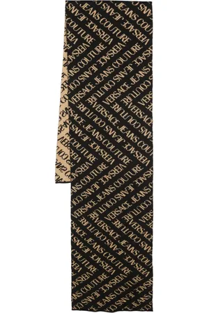 VERSACE Schal mit Logo-Intarsienmuster