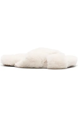YVES SALOMON Shearling-Slipper mit Riemen