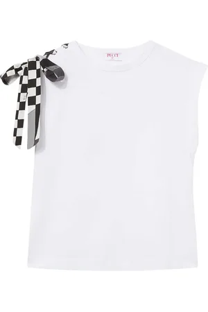 Puccini T-Shirt mit kariertem Band
