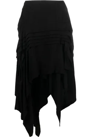 YOHJI YAMAMOTO Asymmetrischer Midirock
