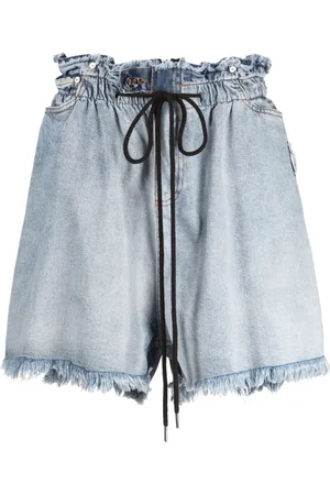 Natasha Zinko Jeans-Shorts mit Kordelzugbund