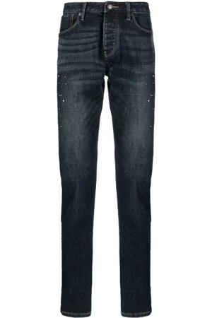 Emporio Armani Slim-Fit-Jeans mit Farbklecksen