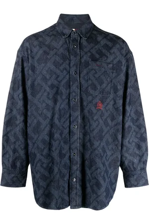 Tommy Hilfiger Jeanshemd aus Monogramm-Jacquard