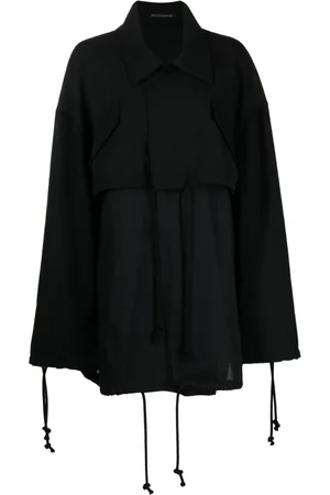 YOHJI YAMAMOTO Cape mit Einsätzen