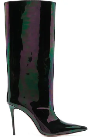 Amina Muaddi Fiona Stiefel 100mm