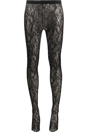 WARDROBE.NYC Strumpfhose mit Kordelspitze