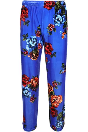 Vetements Jogginghose aus Samt mit Blumen-Print