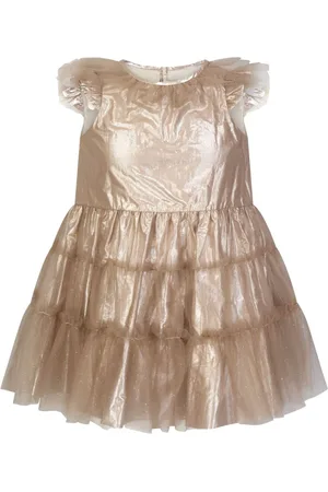 BONPOINT Charabia Minikleid mit Tüll in Glitter-Optik