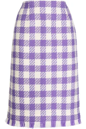 Oscar de la Renta Karierter Tweed-Rock
