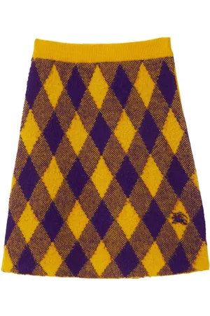 Burberry Gestrickter Rock mit Karomuster