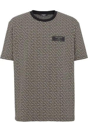 Balmain T-Shirt aus Monogramm-Jacquard