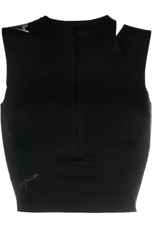 Y-3 Cropped-Tanktop mit Logo-Print