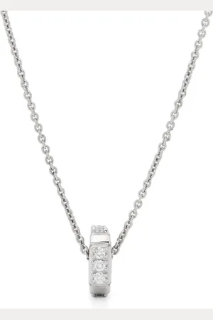 Eera 18kt Weißgoldhalskette mit Diamanten