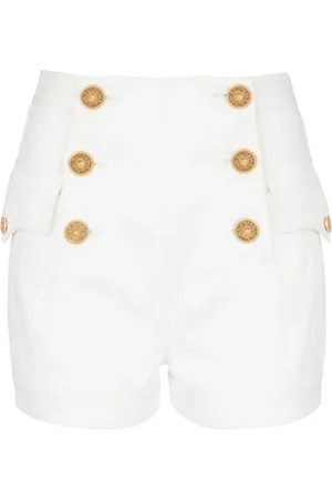 Balmain Jeans-Shorts mit 6 Knöpfen