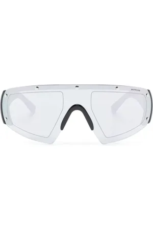 Moncler Verspiegelte Sonnenbrille mit Shield-Gestell