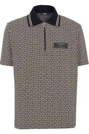 Balmain Poloshirt mit Monogramm-Jacquardmuster