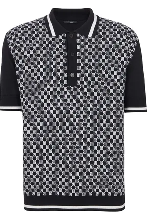 Balmain Poloshirt mit Monogrammmuster