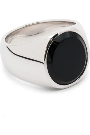 TOM WOOD Oval polished onyx ring
