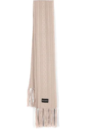 Karl Lagerfeld Strickschal mit Logo-Applikation