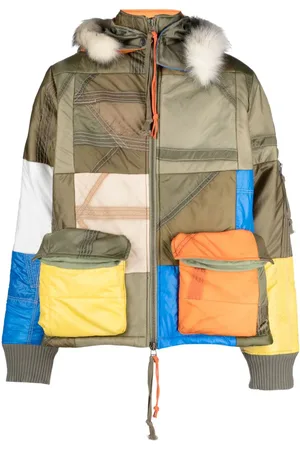 GREG LAUREN Parachute Scrapwrk Jacke in Colour-Block-Optik