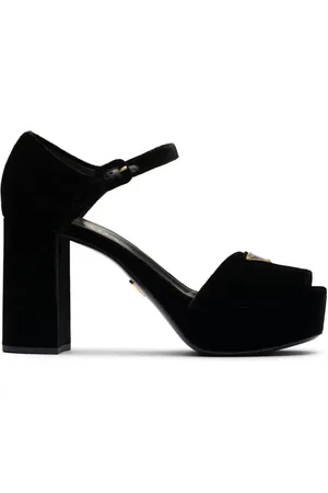Prada Samt-Sandalen mit Plateau 95mm