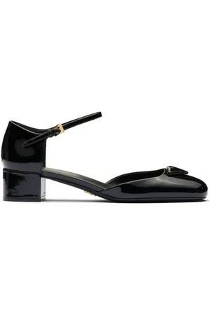 Prada Lackpumps mit Triangel-Logo 35mm
