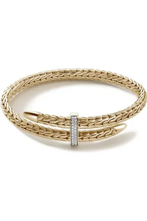 John Hardy 18kt Spear Gelbgoldarmspange mit Diamanten